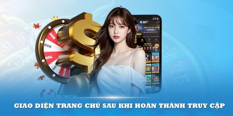 Giao diện trang chủ sau khi hoàn thành truy cập