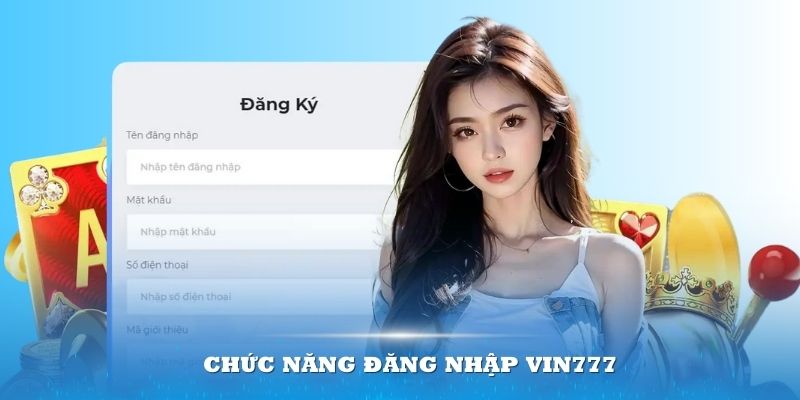 Nút chức năng đăng nhập Vin777 tại trang web