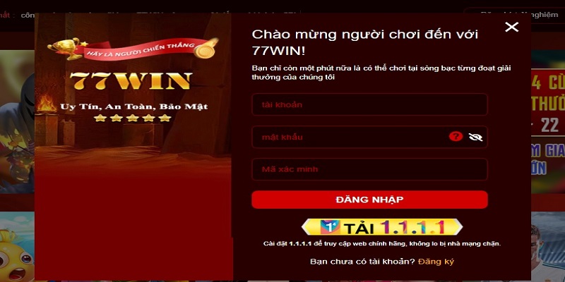 Hướng dẫn thao tác trải nghiệm đăng nhập 77win cho hội viên mới